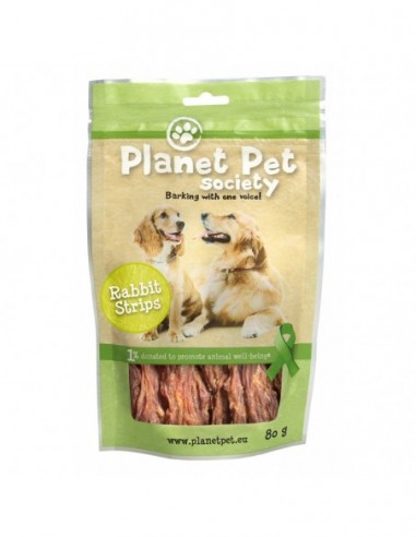 Planet Pet Snack tiras de conejo 80 gr