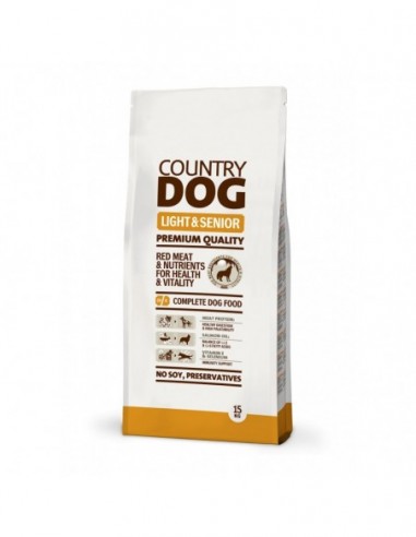 Country Dog Food Light & Senior 15Kg