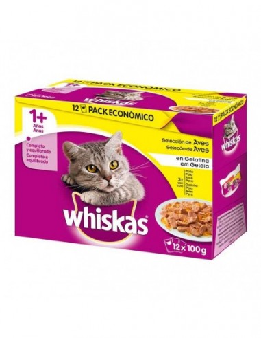 Whiskas seleccion aves 12x100 gr (x4)