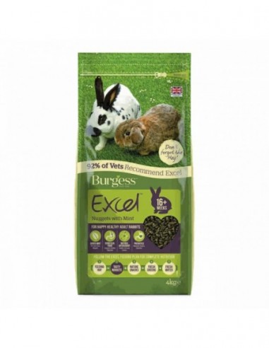 Burgess Excel Conejo Adult con menta 4Kg