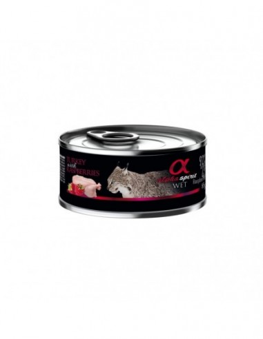 Alpha Lata Gato Pavo Frambuesas 18x85gr