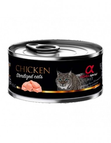 Alpha Lata Gato Esteril. Pollo 18x85gr