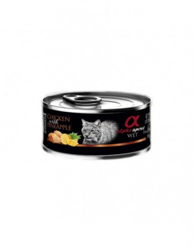 Alpha Lata Gato Pollo Piña 18x85gr