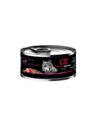 Alpha Lata Gato Esturion Fresas 18x85gr